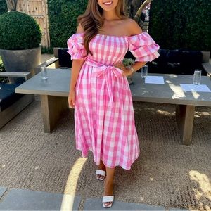 Red Dress Boutique Pink Gingham Dress M